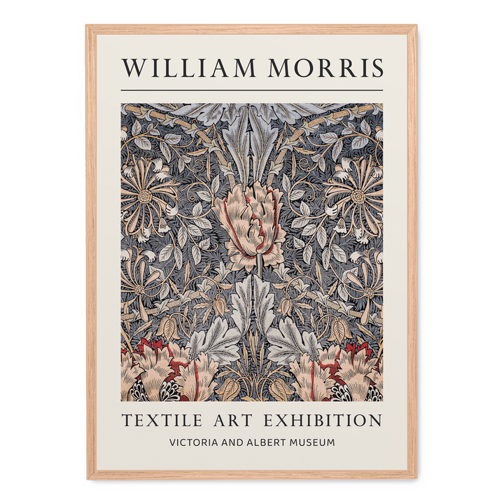 Printed Linen Honeysuckle Pattern