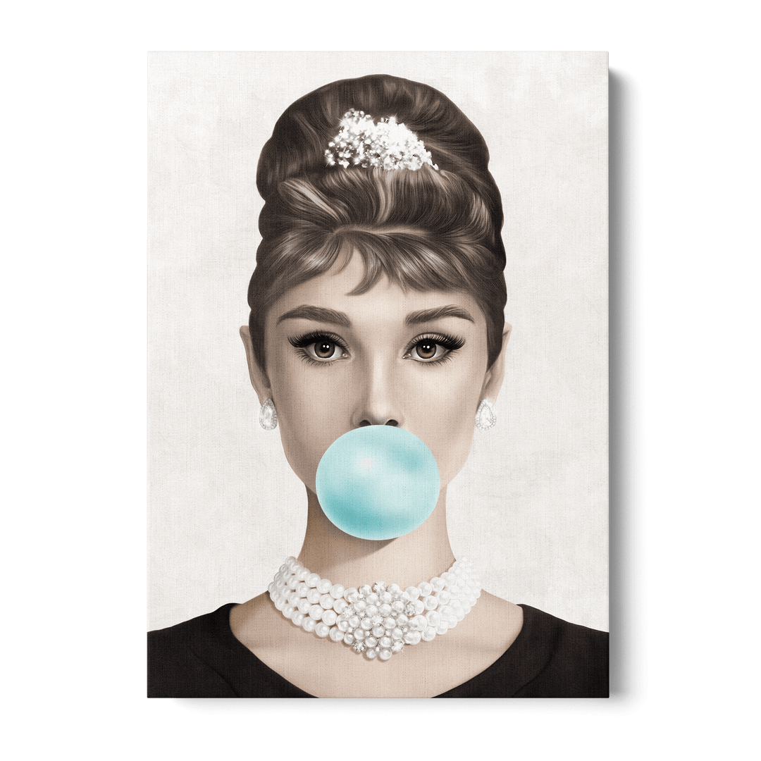 Audrey Hepburn Bubblegum Canvas