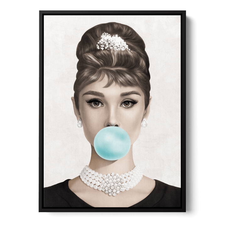 Audrey Hepburn Bubblegum Canvas