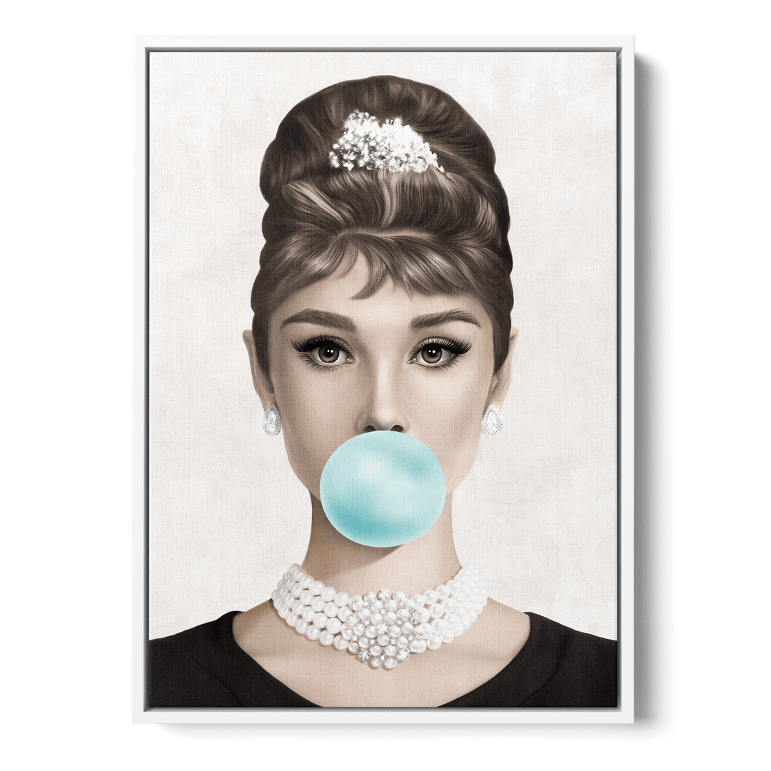 Audrey Hepburn Bubblegum Canvas