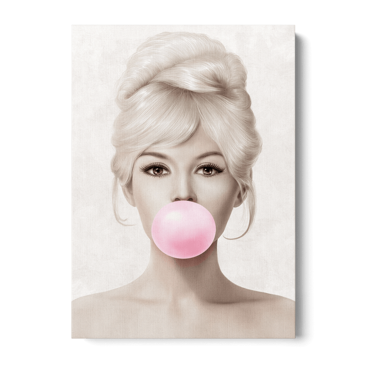 Brigitte Bardot Bubblegum Canvas