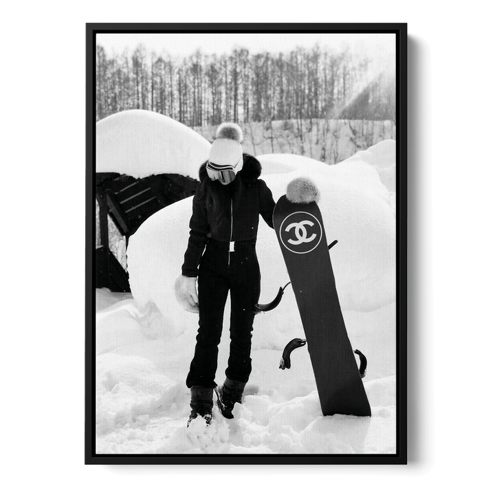 Girl With Chanel Snowboard Canvas