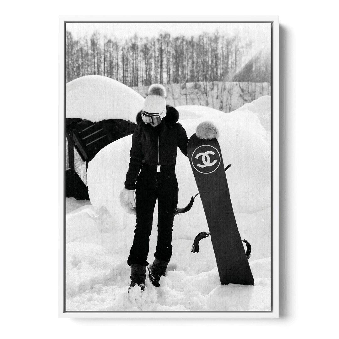 Girl With Chanel Snowboard Canvas
