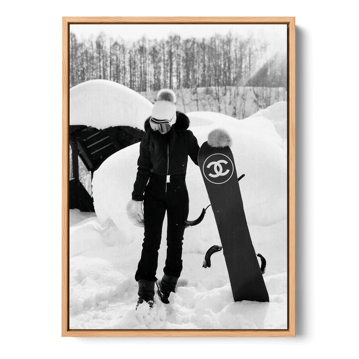 Girl With Chanel Snowboard Canvas