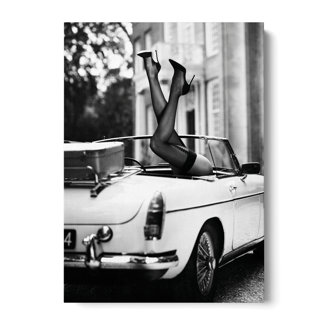 High Heels In Car Canvas