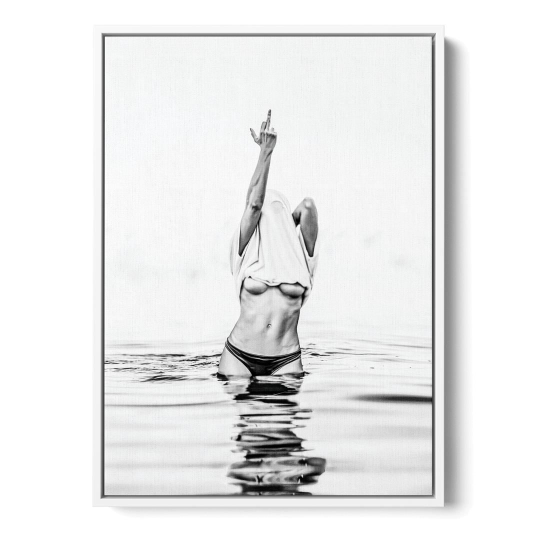Middle Finger Girl Canvas