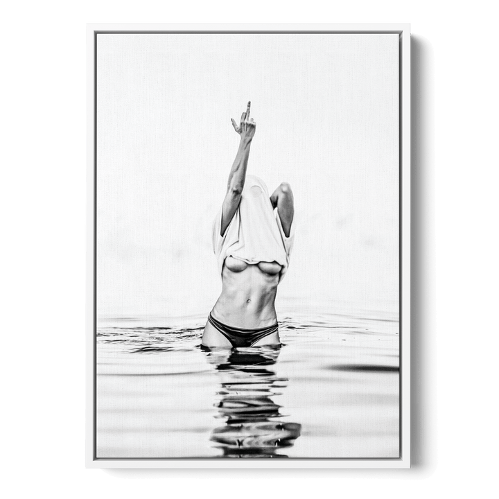 Middle Finger Girl Canvas