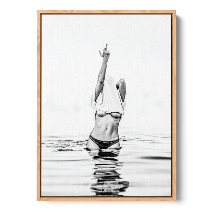 Middle Finger Girl Canvas