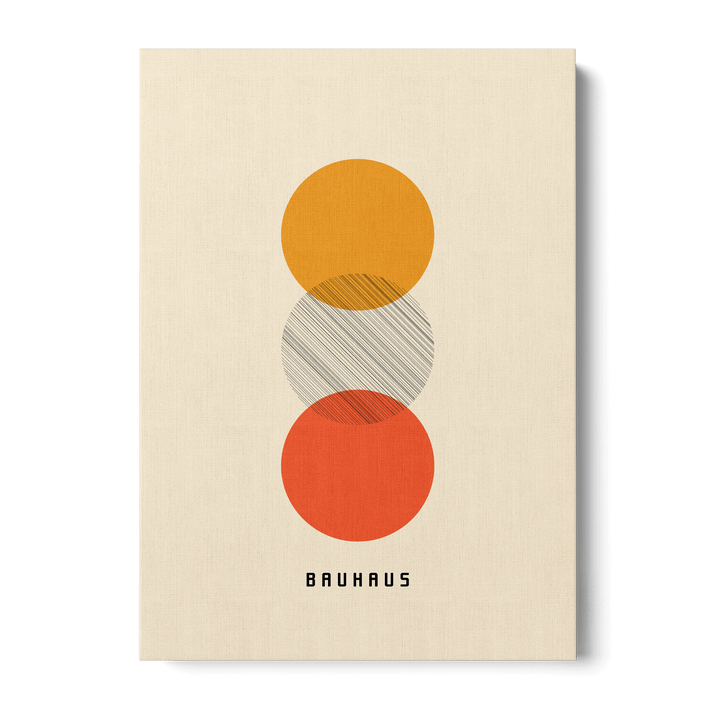 Bauhaus Colored Circles Canvas
