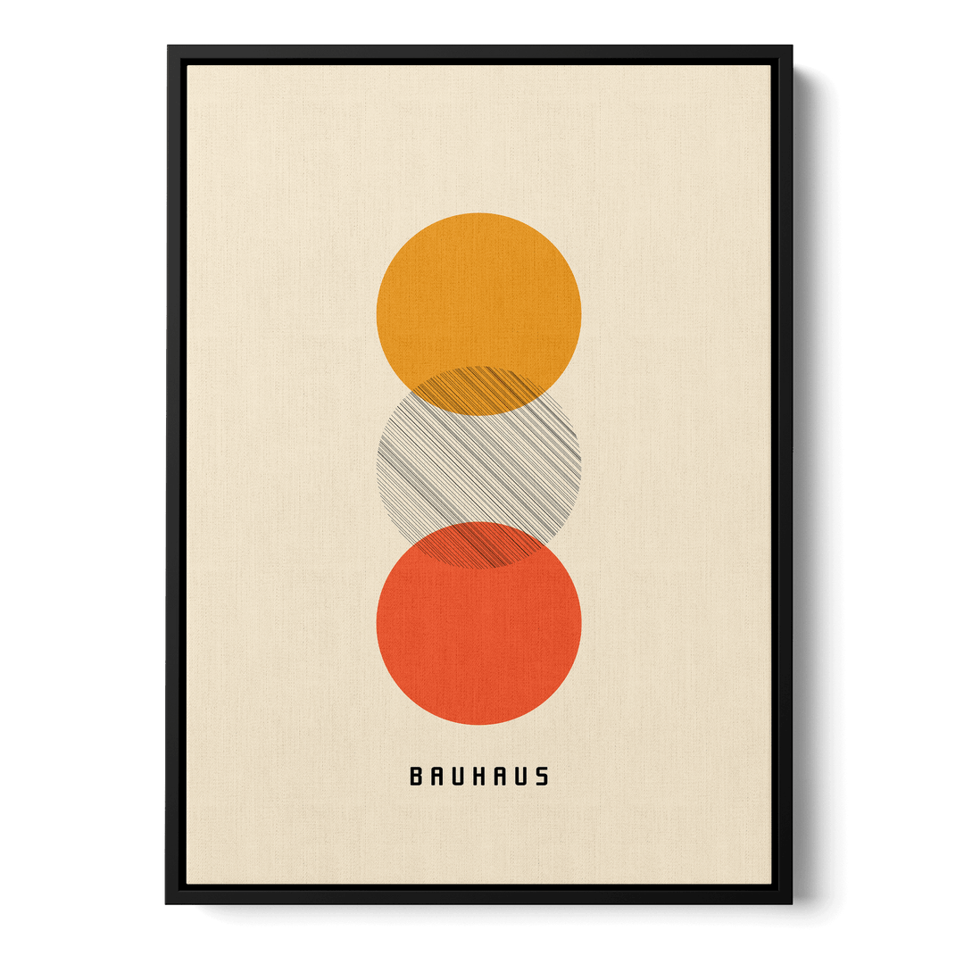 Bauhaus Colored Circles Canvas
