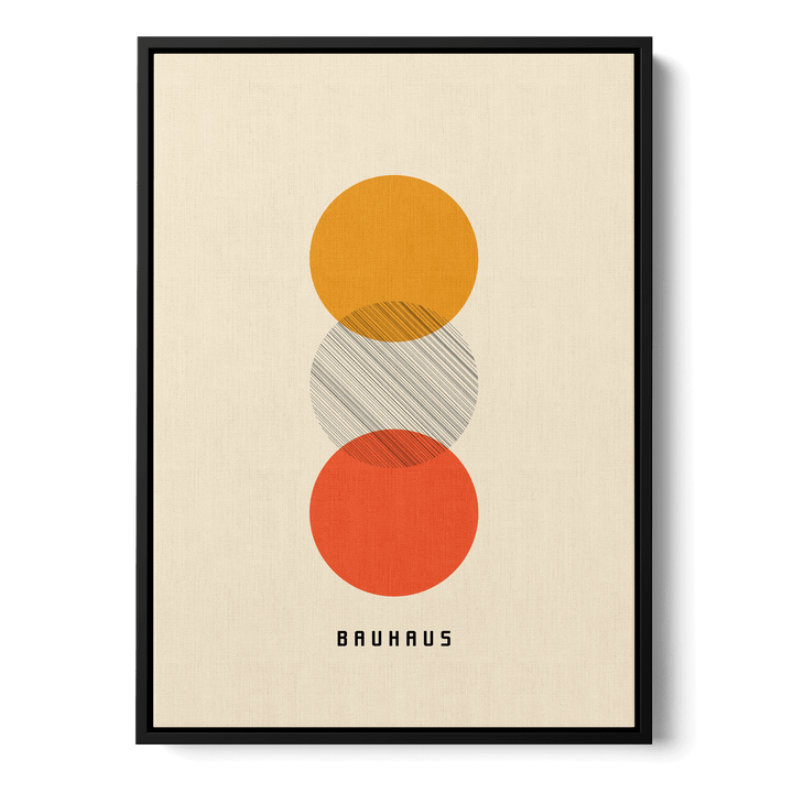 Bauhaus Colored Circles Canvas