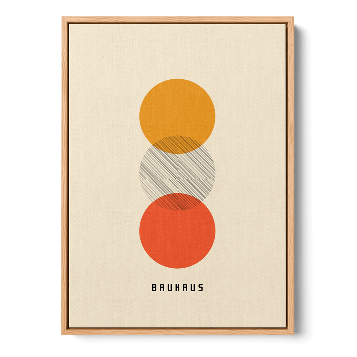 Bauhaus Colored Circles Canvas