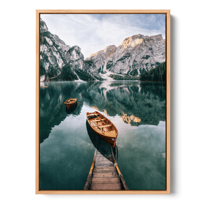 Boats In The Lake Canvas