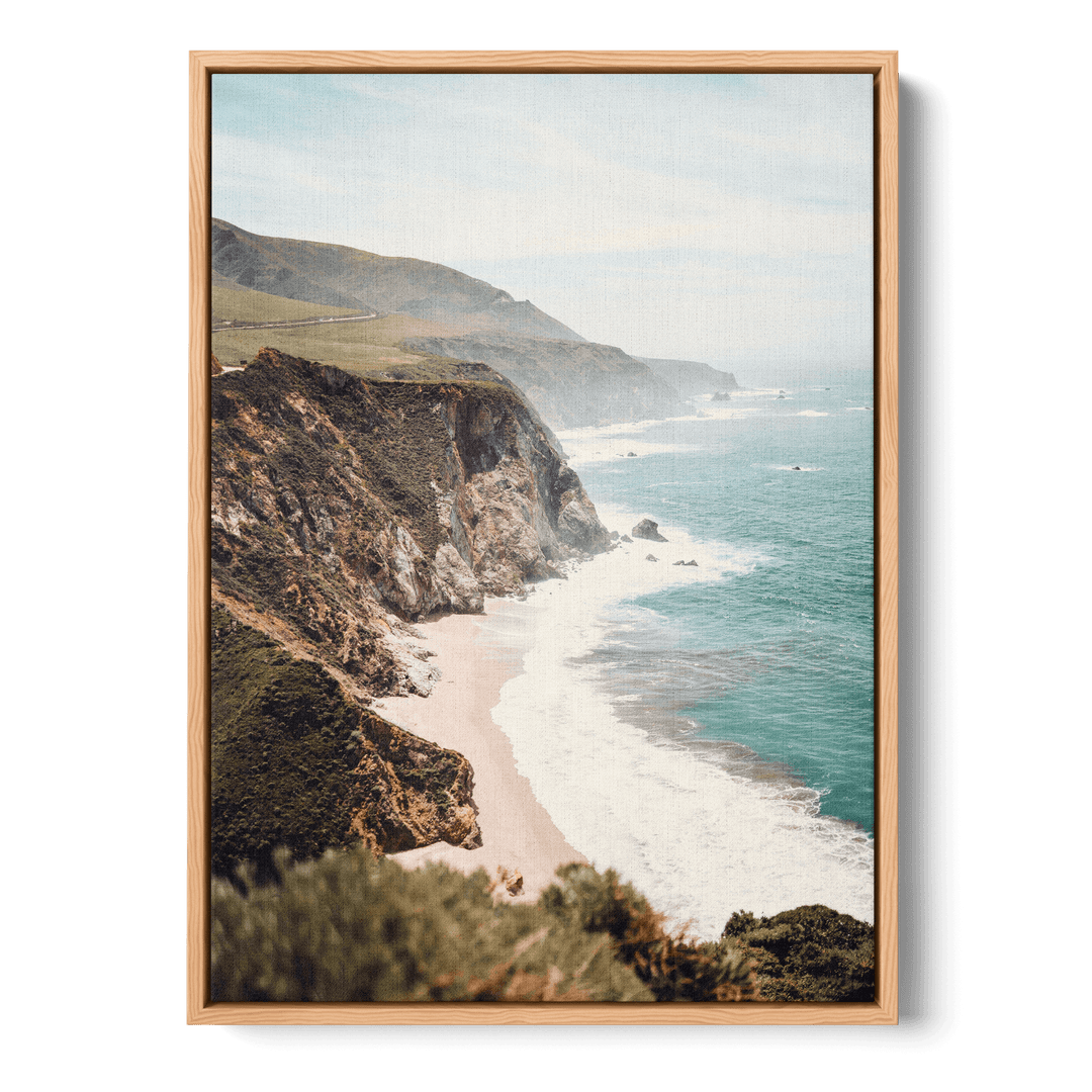Coast With Blue Water Canvas