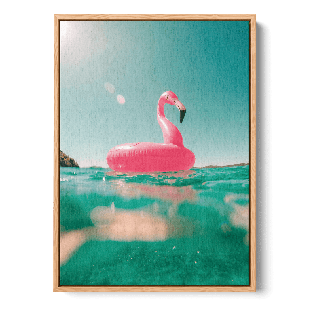 Floating Flamingo Canvas
