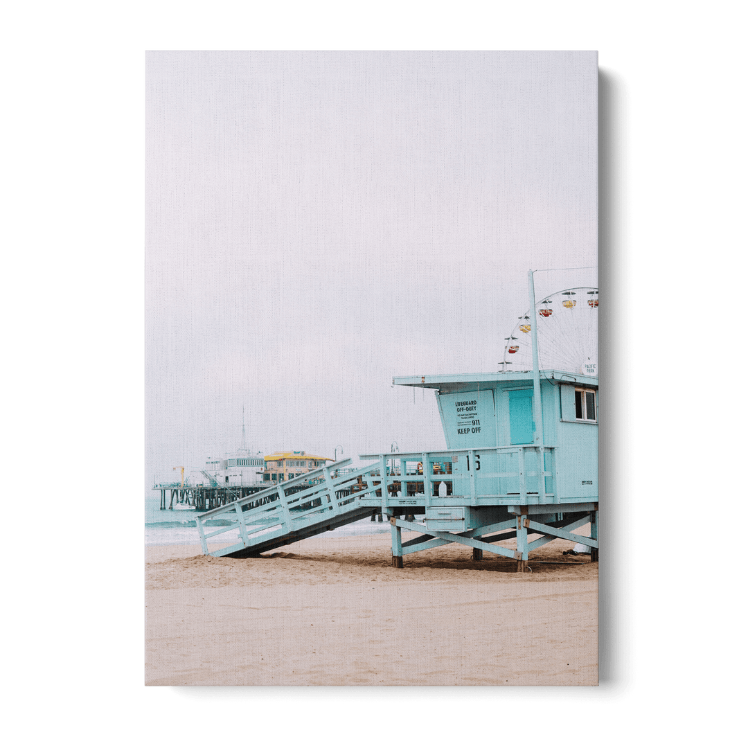 Lifeguard House On The Beach Canvas