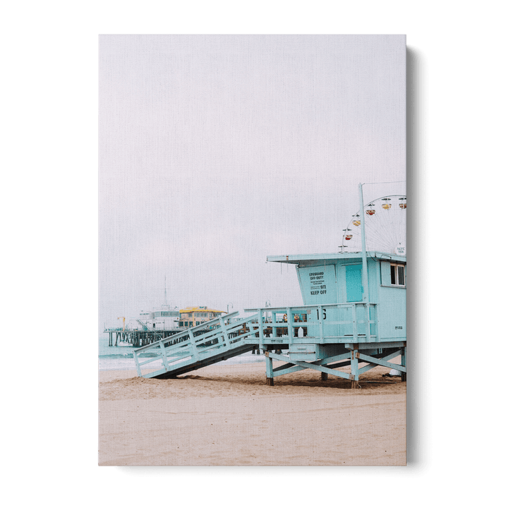 Lifeguard House On The Beach Canvas