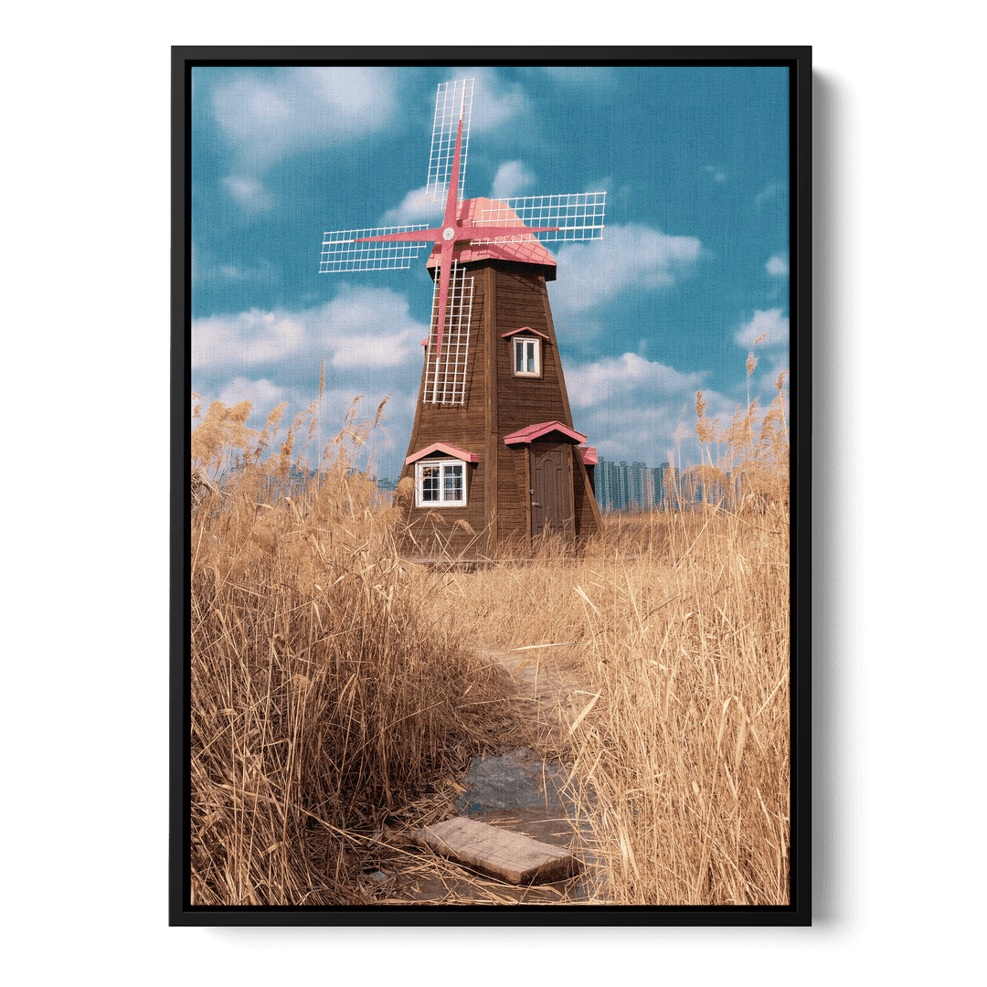 Mill Hidden In The Field Canvas
