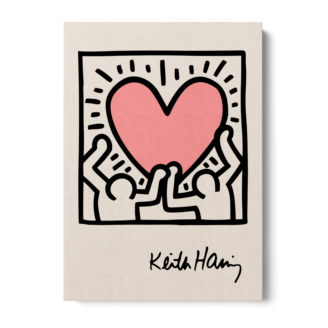 Two Figures Holding Heart Canvas