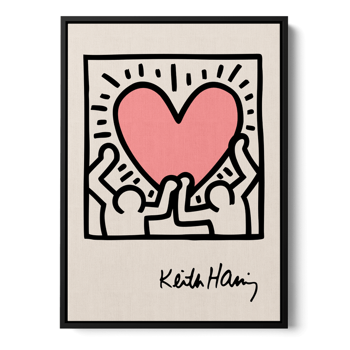 Two Figures Holding Heart Canvas
