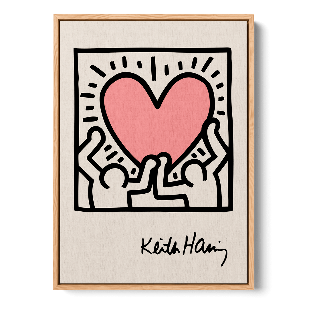 Two Figures Holding Heart Canvas