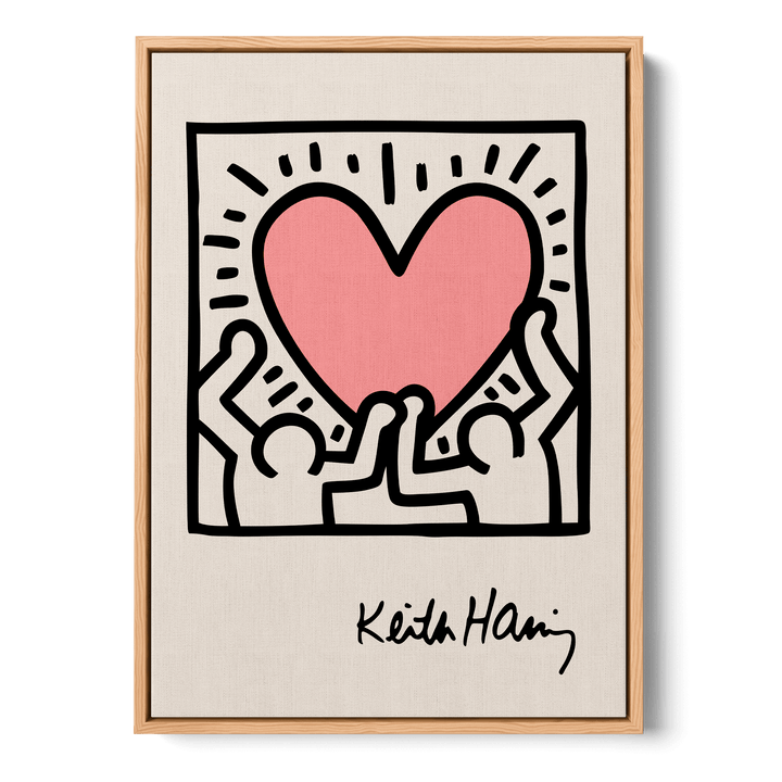 Two Figures Holding Heart Canvas