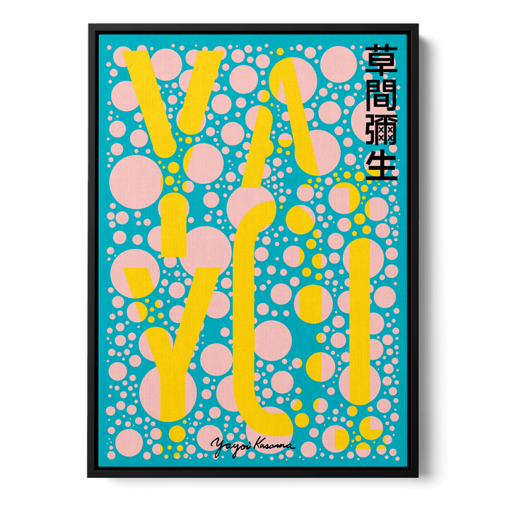 Yayoi Kusama - Yellow With Blue Canvas