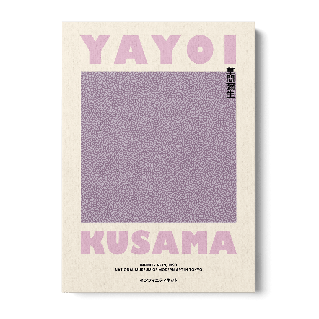 Yayoi Kusama - Purple Infinity Net Canvas