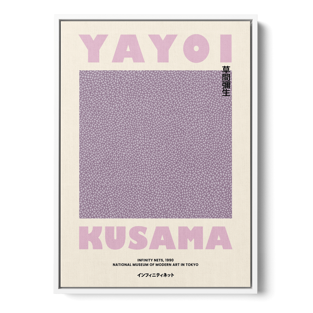 Yayoi Kusama - Purple Infinity Net Canvas