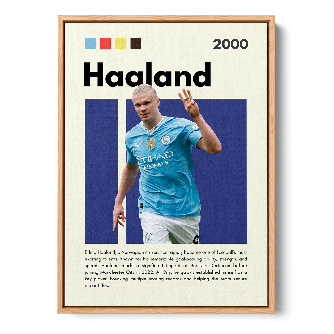 Erling Haaland Football Icons Canvas