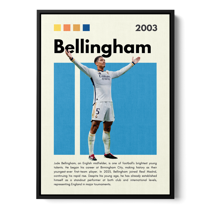 Jude Bellingham Football Icons Canvas