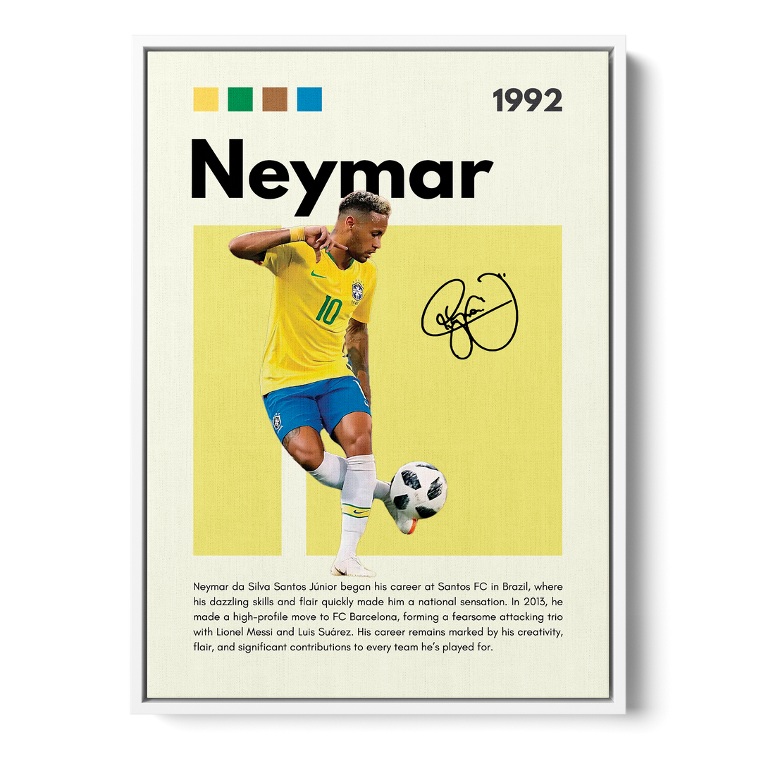Neymar Jr. Football Icons Canvas