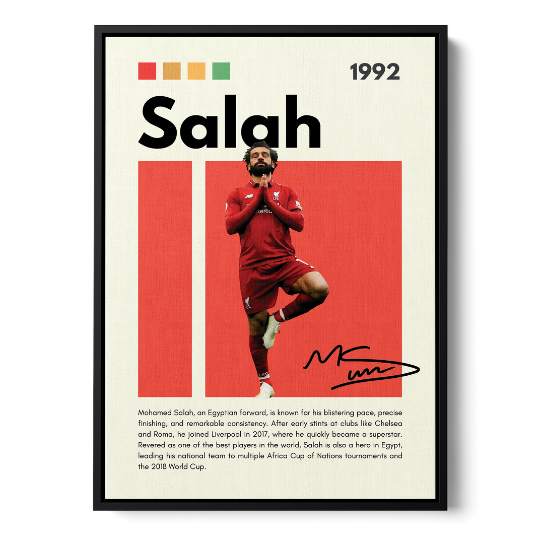Mohamed Salah Football Icons Canvas