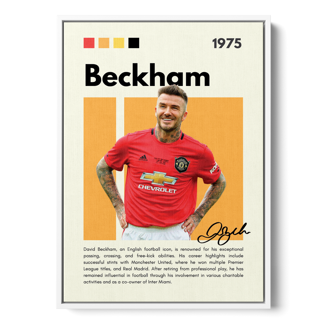 David Beckham Football Icons Canvas