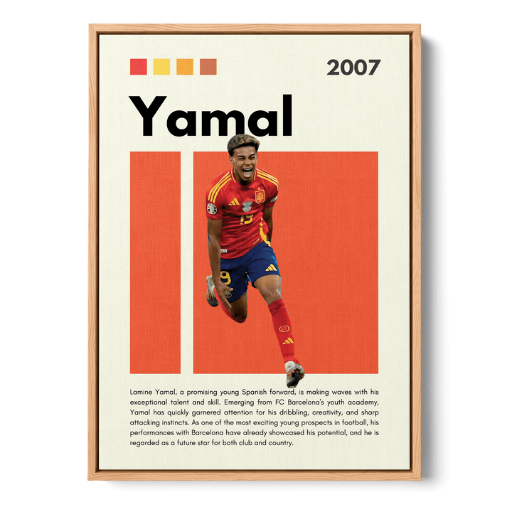 Lamine Yamal Football Icons Canvas