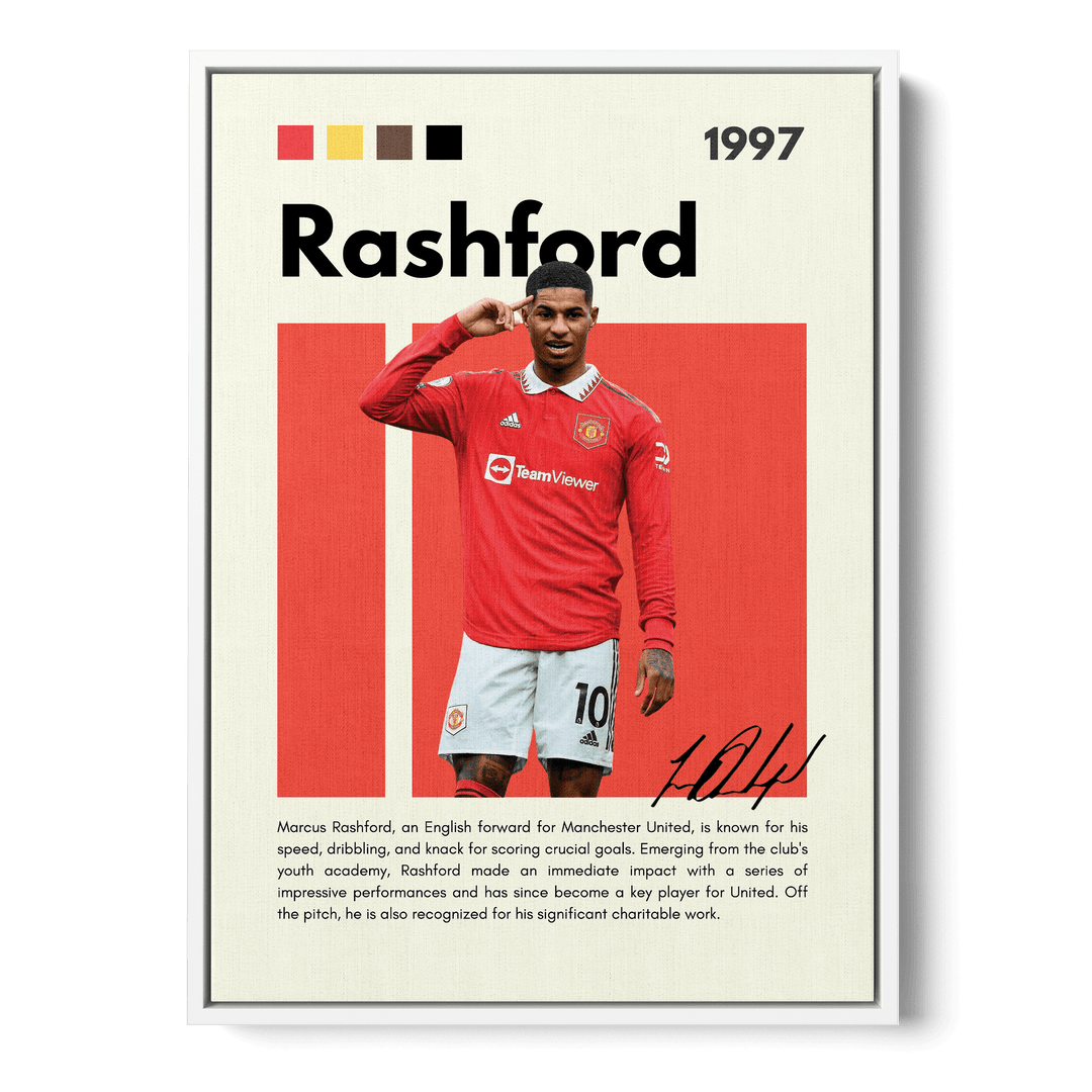 Marcus Rashford Football Icons Canvas