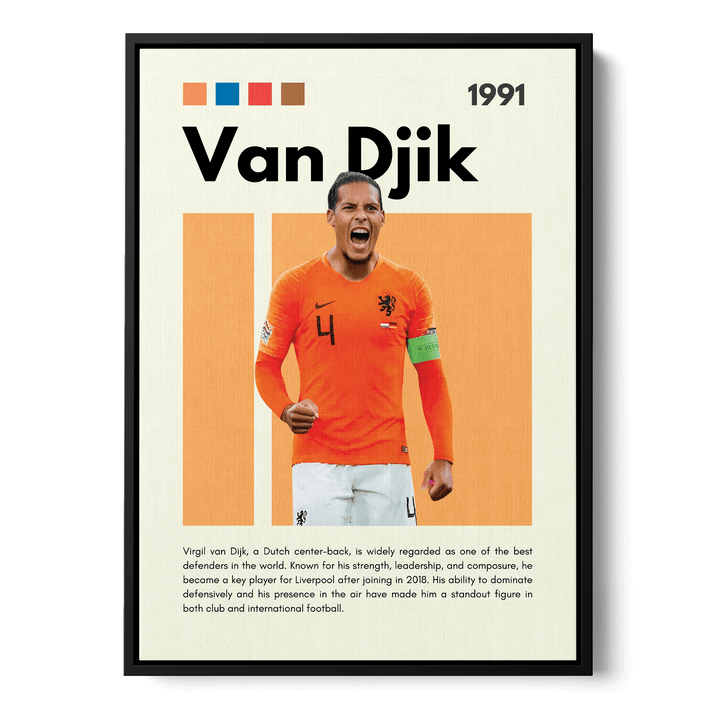 Virgil Van Dijk Football Icons Canvas