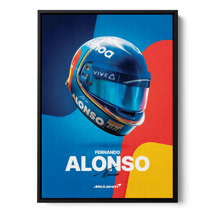 Fernando Alonso Formula Icons Canvas