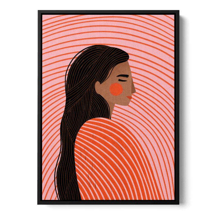 Woman With Lines Canvas