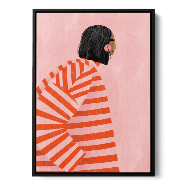 Woman With Orange Stripes Canvas