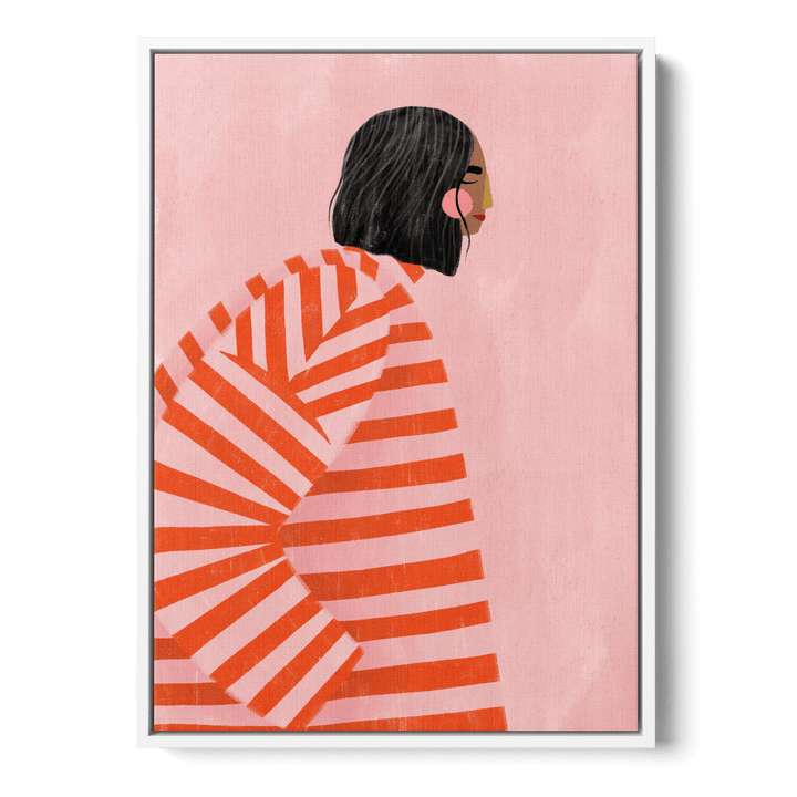 Woman With Orange Stripes Canvas