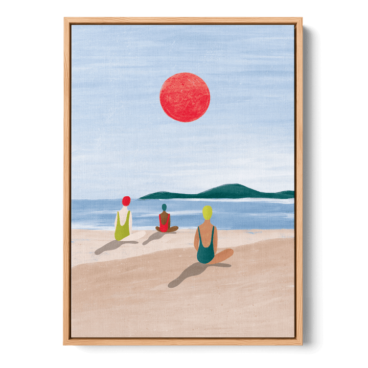 Girls At The Beach Canvas
