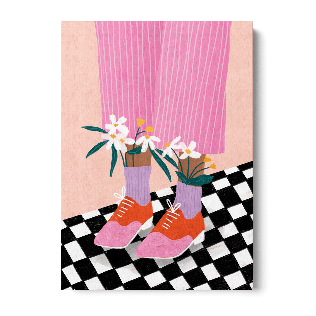 Floral Socks Canvas