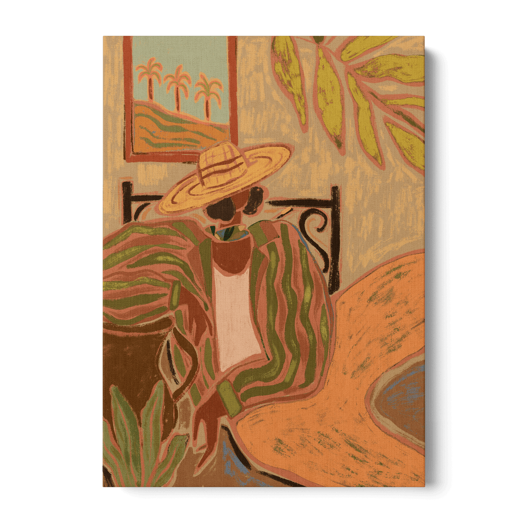 Lady In Stripe Canvas