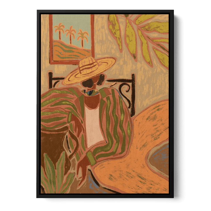 Lady In Stripe Canvas