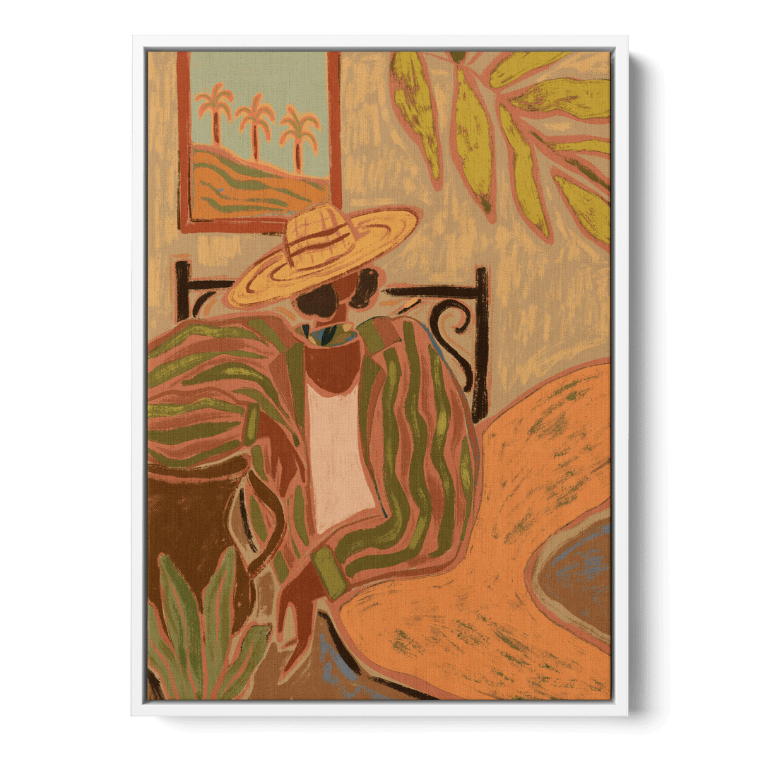 Lady In Stripe Canvas