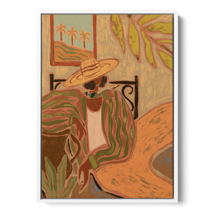 Lady In Stripe Canvas