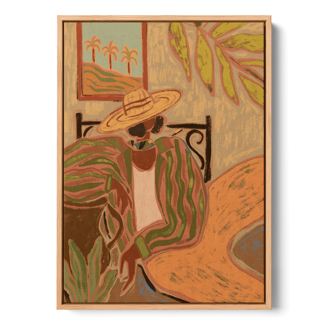 Lady In Stripe Canvas