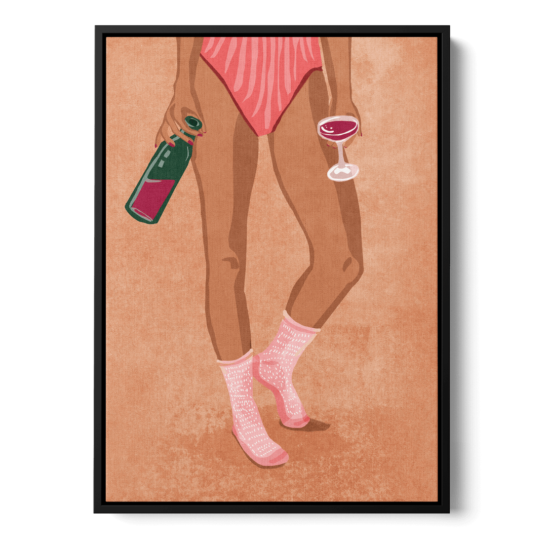 Wine And Socks Canvas