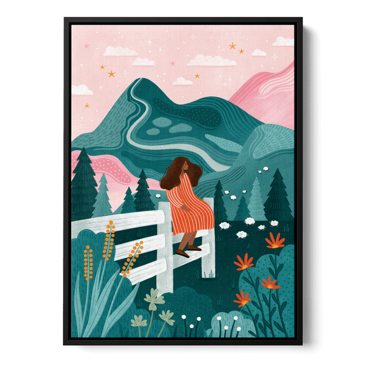 Dreamy Mountain View Canvas